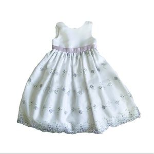 White and Lavender Floral Dress by Cinderella